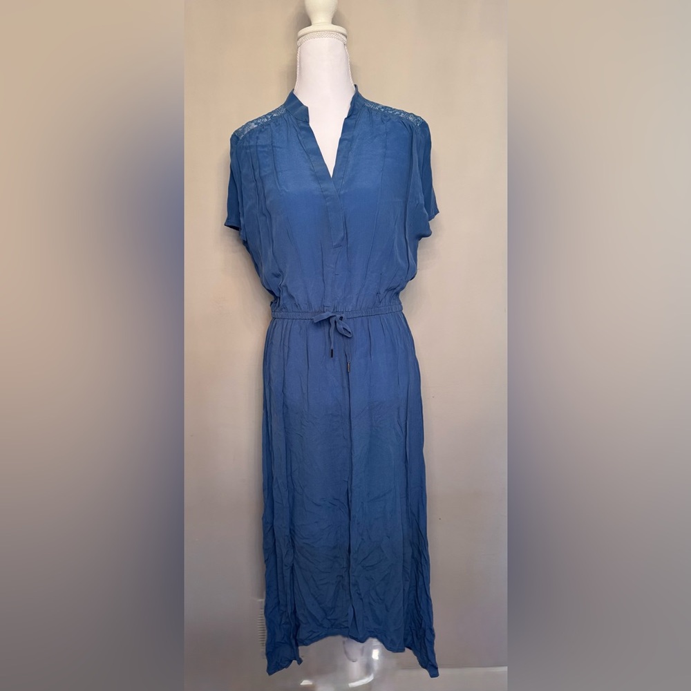 Funktional Silk Elegant Blue Maxi Dress